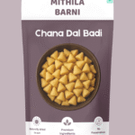 Homemade Chana Dal Badi Adauri in a Stand-Up Pouch: Traditional sun-dried split chickpea lentil dumplings from Mithila Barni.