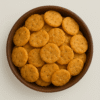 Homemade Mathri Snacks in a Bowl: Crispy and flaky North Indian crackers, a traditional snack from Mithila Barni.